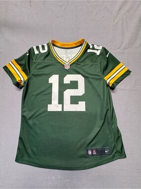 Green Bay Packers Aaron Rodgers #12 Nike On Field Green Youth Size M Jersey G26